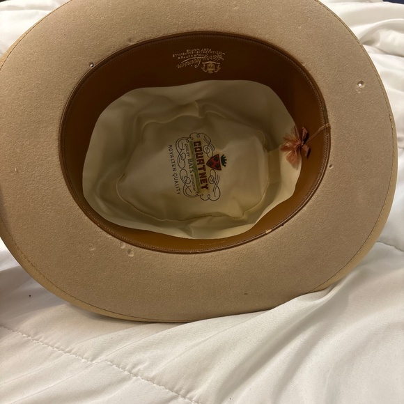 Vintage 1950’s Harry Levinson Courtney Royalten Tan and Brown Panama Hat Size 7 - Picture 6 of 6